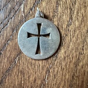 James Avery Silver Cutout Cross Pendant Retired